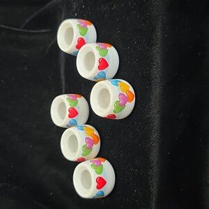 Rainbow Hearts LEUCHTER German Mini Candle Holders, Set Of 6, Gently Preloved